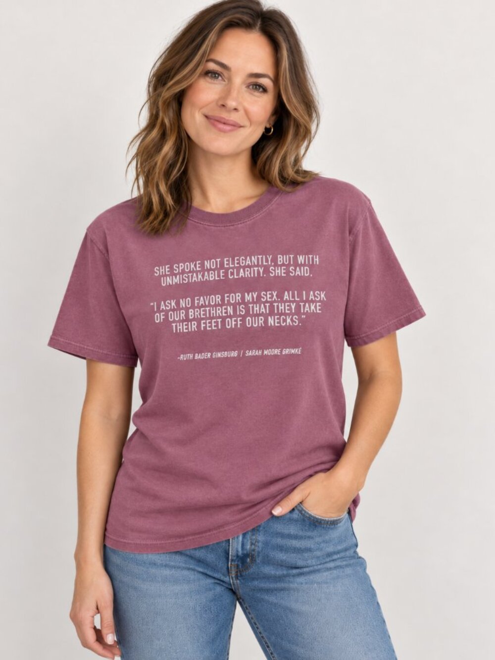 Comfort Colors RBG Feminist Quote Tee Berry Purple Unisex Size L - Picture 2 of 4